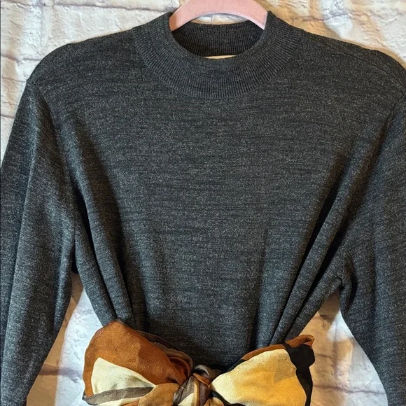 🔵SOLD😊👍 H&M Mock Neck Deep Gray
Long Sleeve Knit Dress - Picture 4 of 13